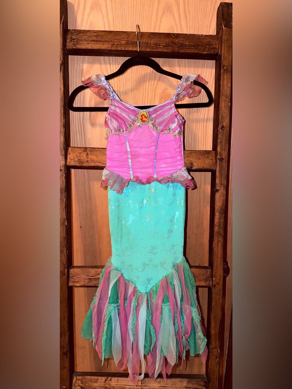 Disney Ariel Little Mermaid Girls Size 4 Mermaid Halloween Costume Dress